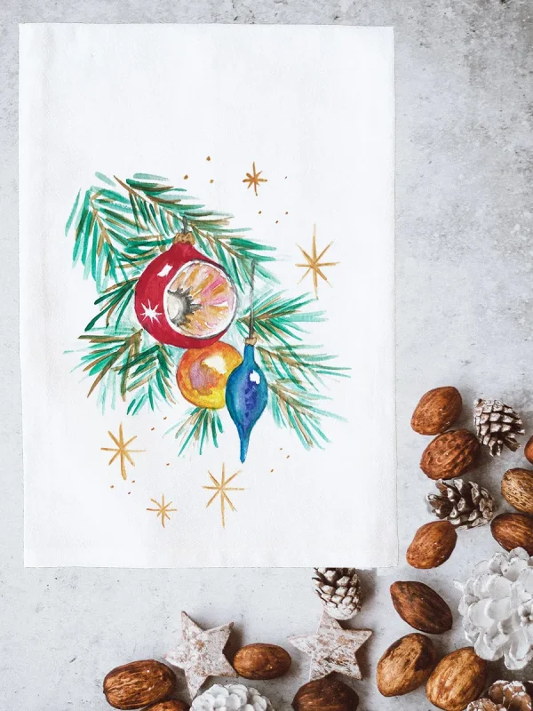 Vintage Ornaments Kitchen Towel