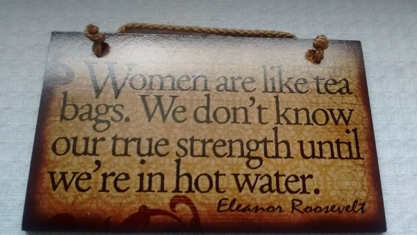 Wooden Sign Humor, Proverbs, Eleanor Roosevelt Made in USA