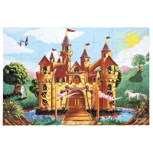 Fairy Tale Castle Floor Puzzle 000772904193 Melissa and Doug 48 pcs Ages 3+