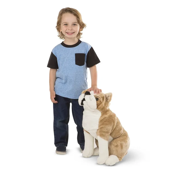 Giant English Bulldog Lifelike Stuffed Animal (nearly 2 feet tall) Melissa & Doug