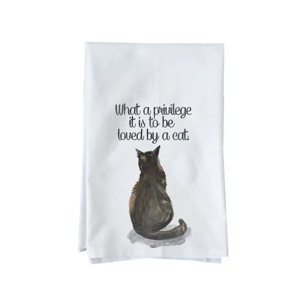 To Be Loved By A Cat Kitchen Towel