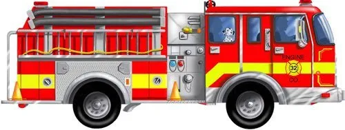 Giant Fire Truck Floor Puzzle 000772004367 Melissa and Doug 4 Feet Long Ages 3+