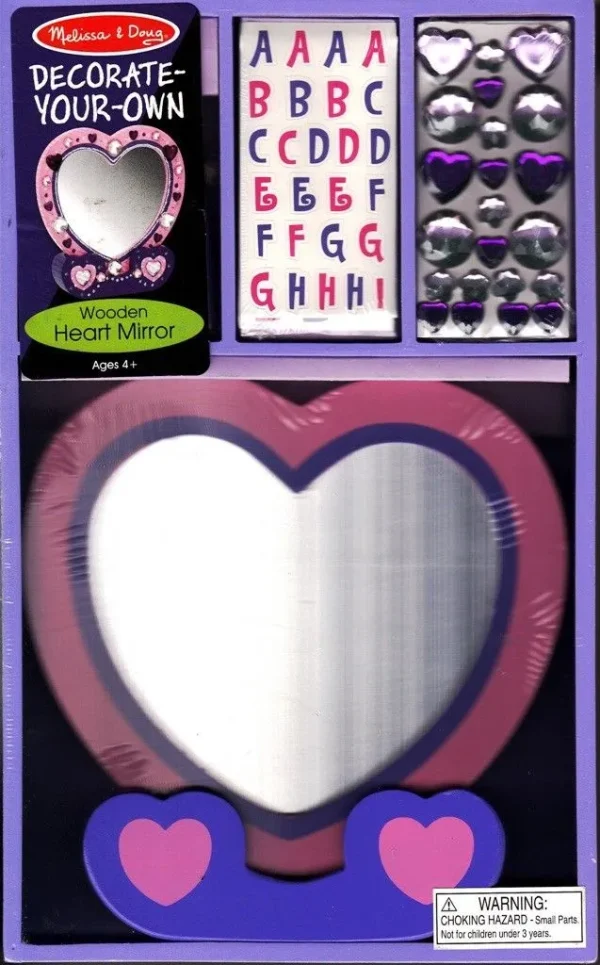 Melissa &  Doug #3349 Decorate-Your-Own Wooden Heart Mirror