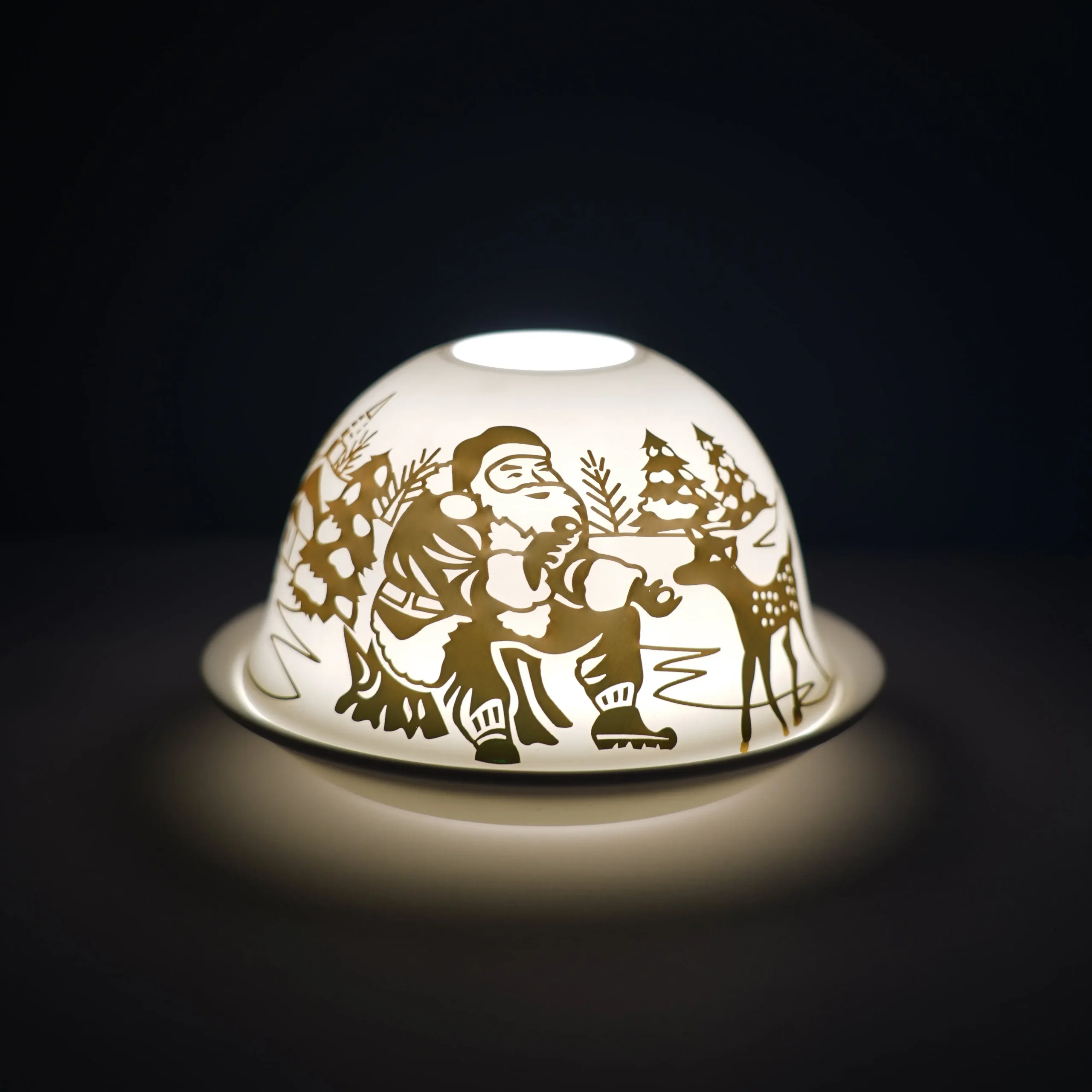 3mCello-Tealight-Dome-Father-Christmas-Gold