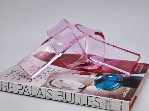 Acrylic Love Knot Transparent Pink