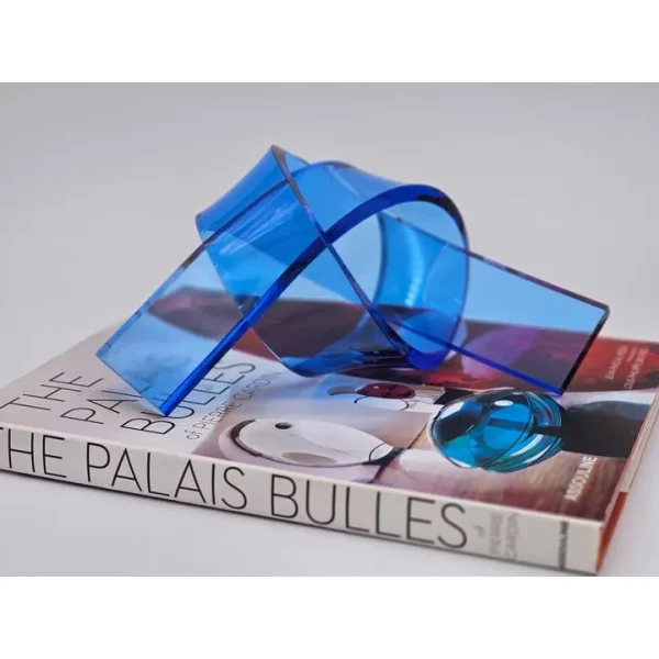 Acrylic Love Knot Transparent Medium Blue